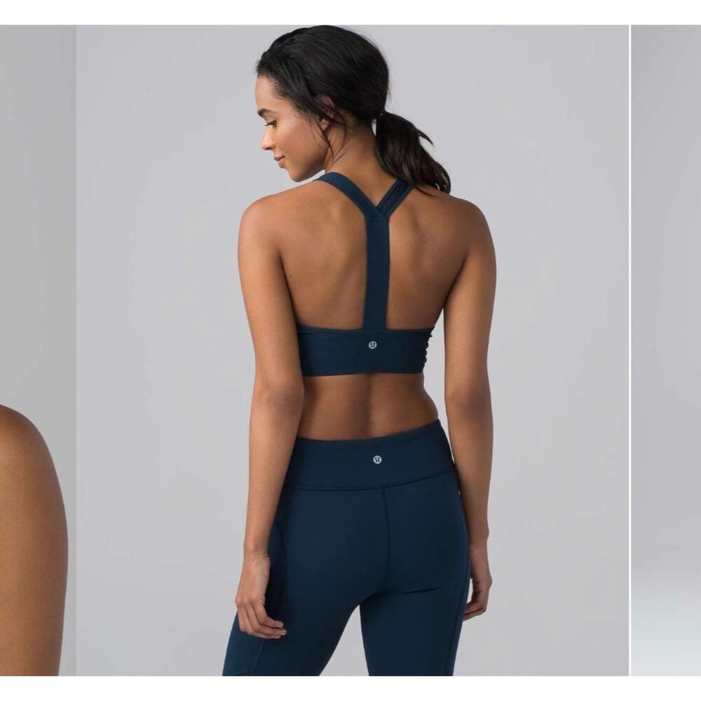 Lululemon sz 6 Twist & Train sports bra jaded blue navy - Picture 4 of 12